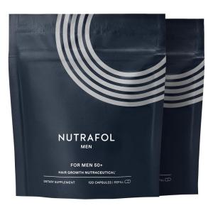 imageNutrafol Men 50 Hair Growth Supplements Clinically Tested for Visibly Thicker Hair and Scalp Coverage 1 DermatologistRecommended Hair Growth Supplement Brand  2 Month Supply 2 Refill Pouches